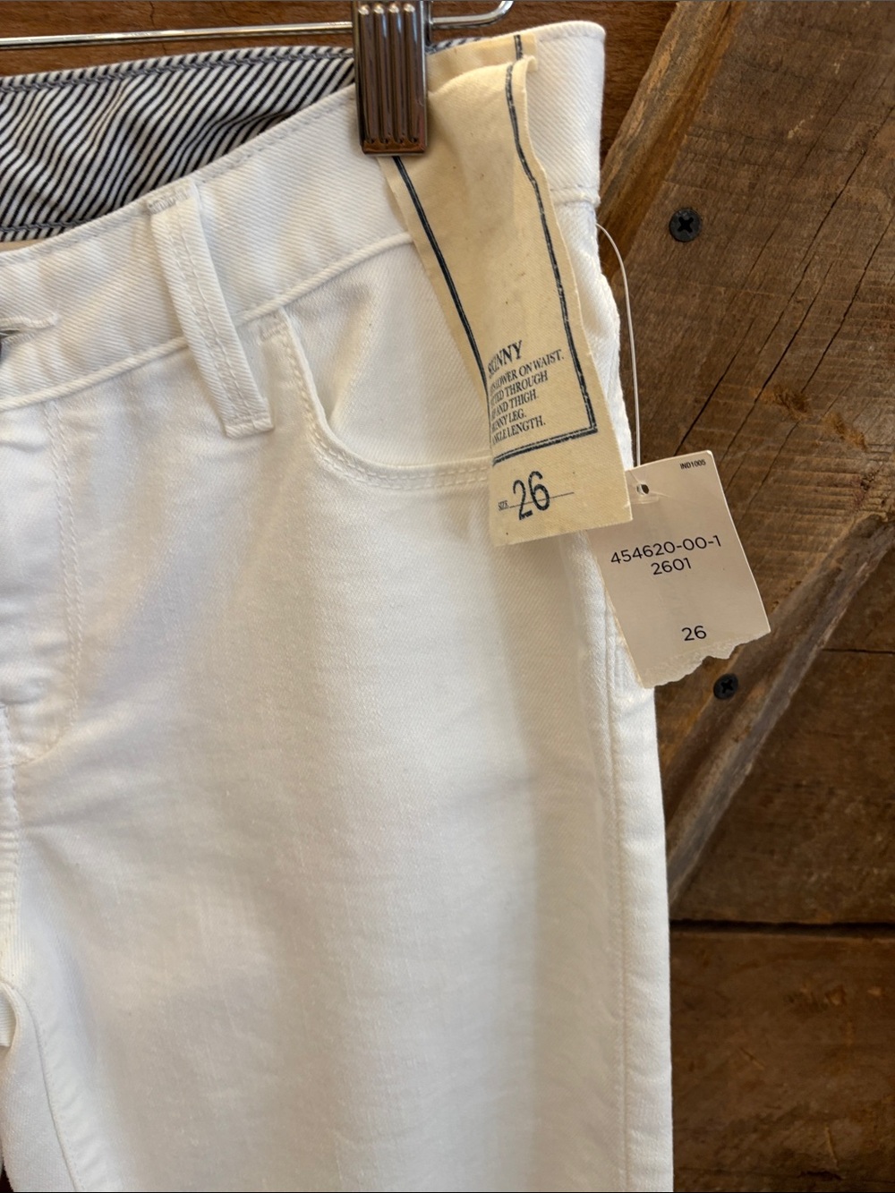 New Banana Republic, white denim jeans